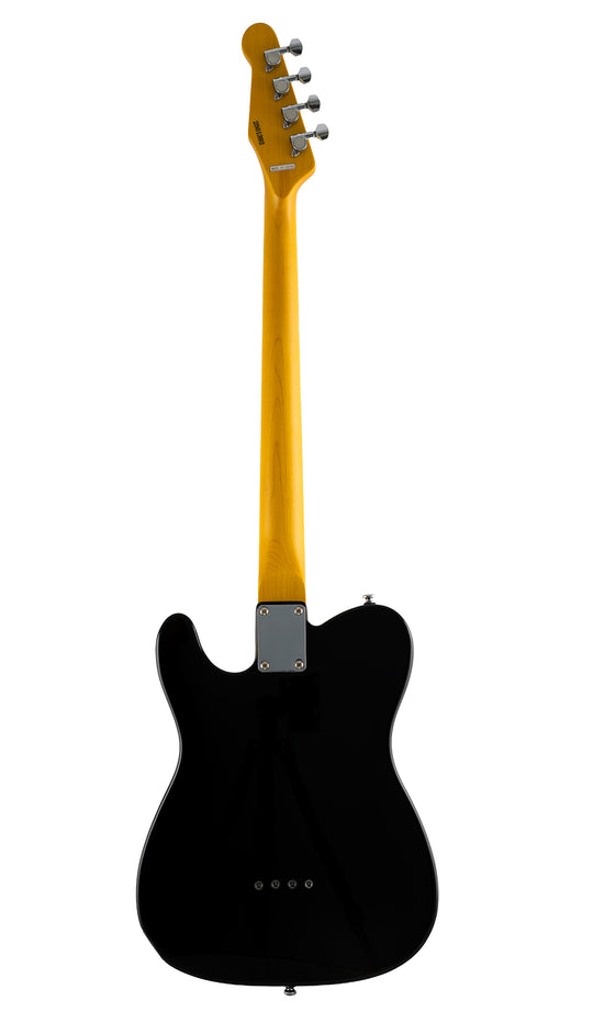 Eastwood Tenorcaster Baritone Electric Cello Guitar #color_black-on-black