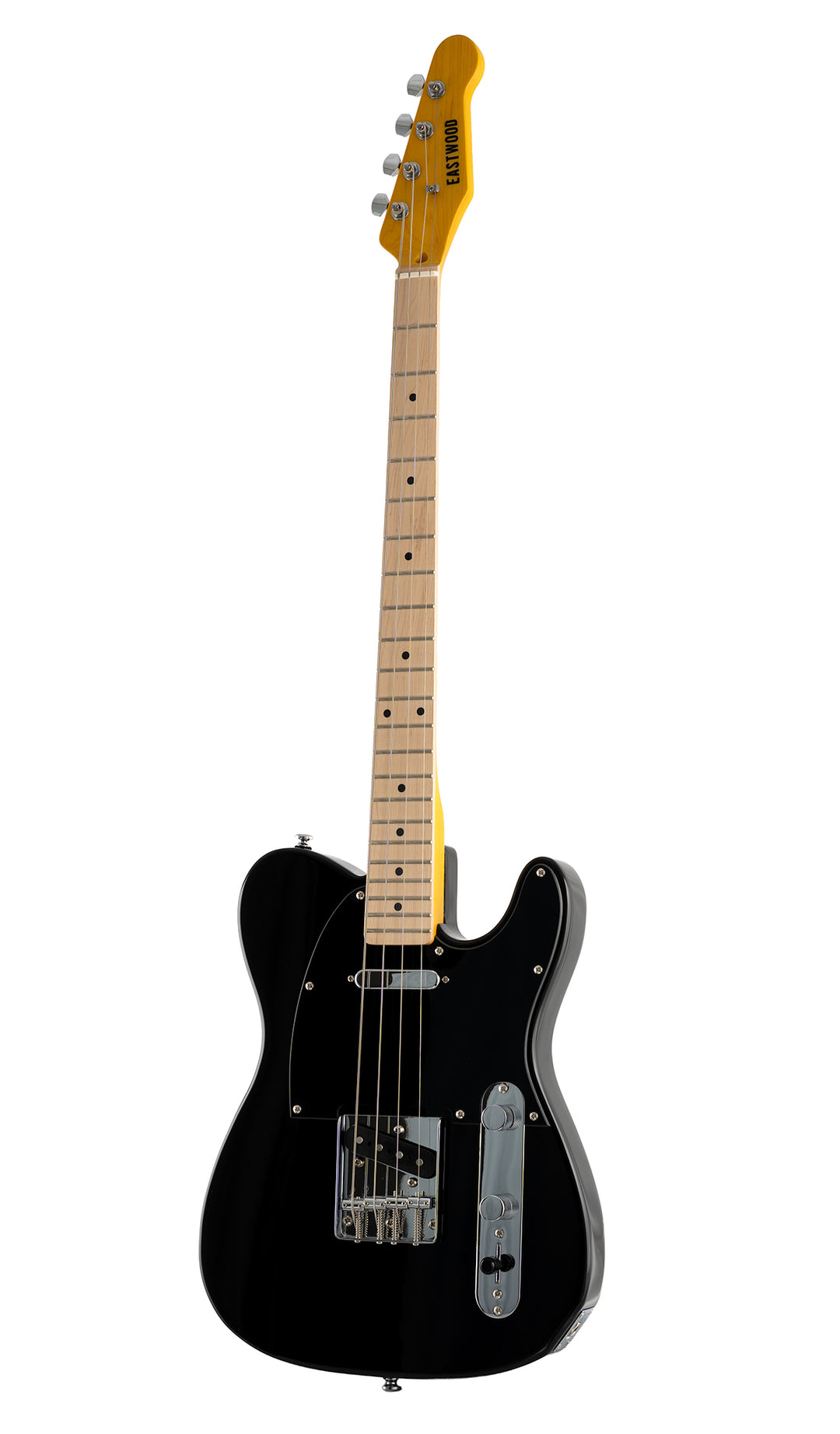 Eastwood Tenorcaster Baritone Electric Cello Guitar #color_black-on-black