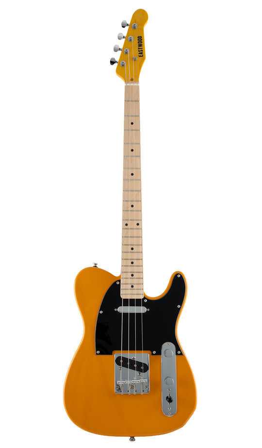 Eastwood Tenorcaster Baritone Electric Cello Guitar #color_butterscotch