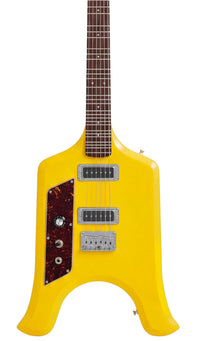 Eastwood Lizard MT Electric Microtonal Guitar - Left-Handed #color_yellow