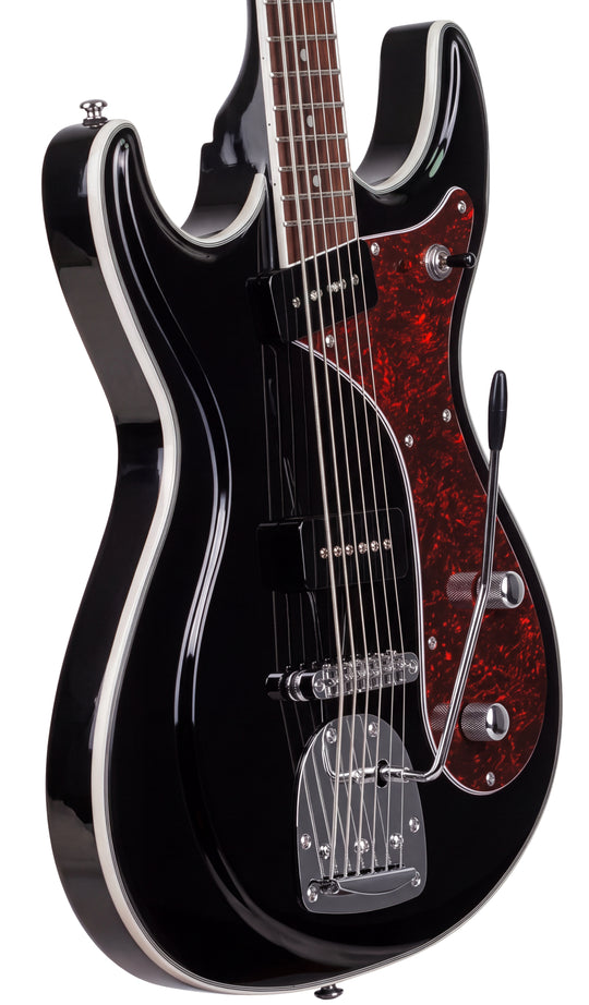 Eastwood Guitars Sidejack Bass VI Black #color_black