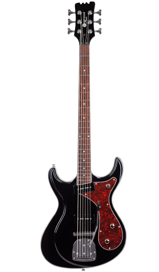 Eastwood Guitars Sidejack Bass VI Black #color_black